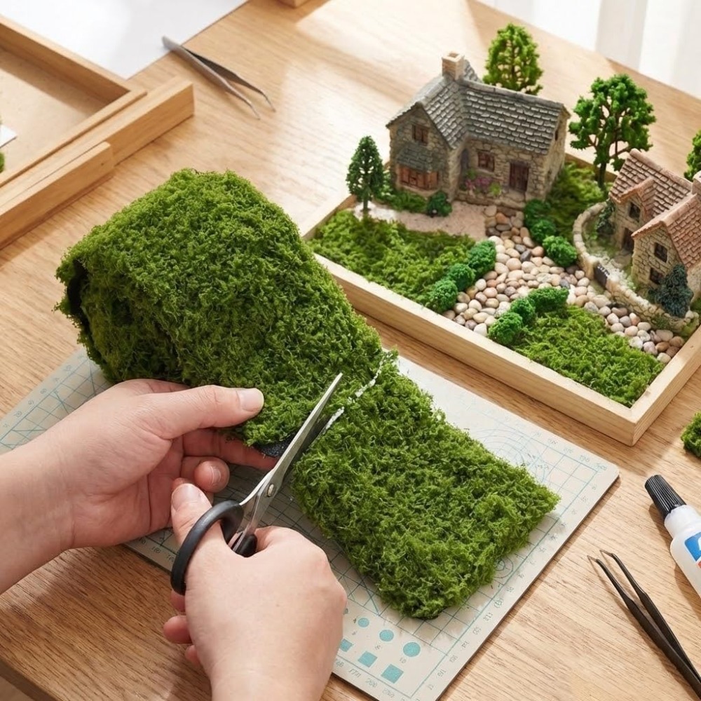 Terrarium Moss Art - フェイクモス マット、人工モス テーブルランナー、ウェディングデコレーション、テーブルセンターピース、フェアリーガーデンクラフト、室内用人工芝ウォールデコレーション