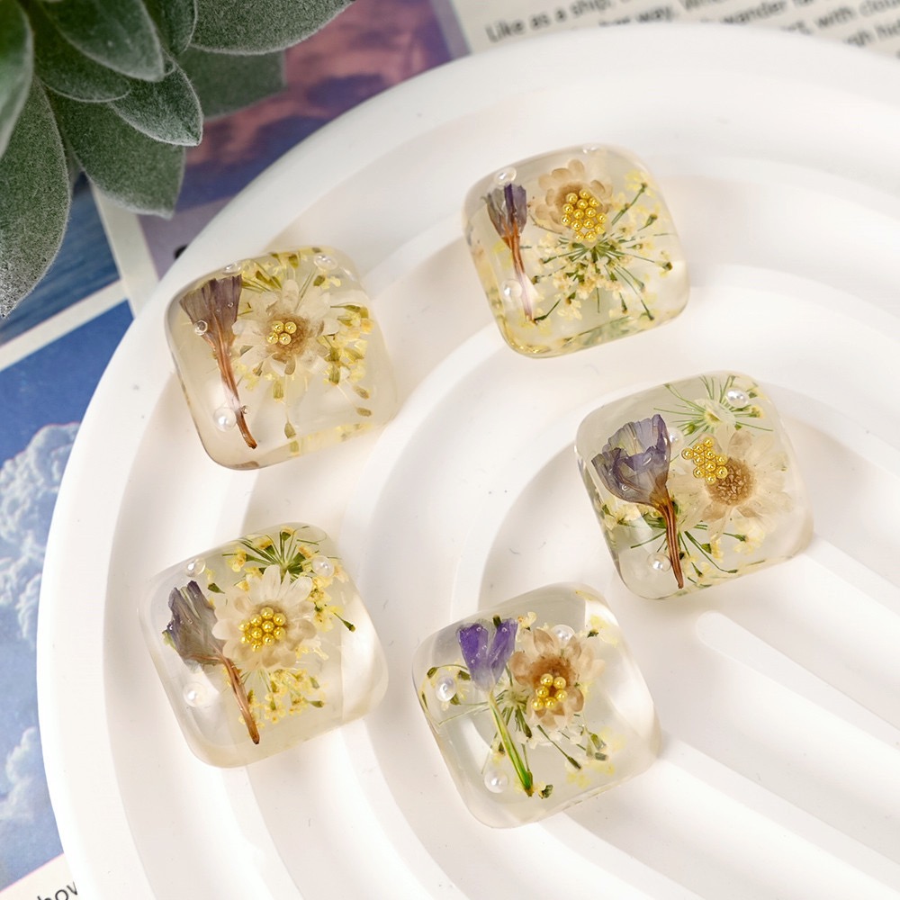 Dried Flower Bulk - クリアドライフラワードーム樹脂ボタンカボション 10 個売春 DIY 装飾アクセサリー卸売装飾バルクサプライヤー