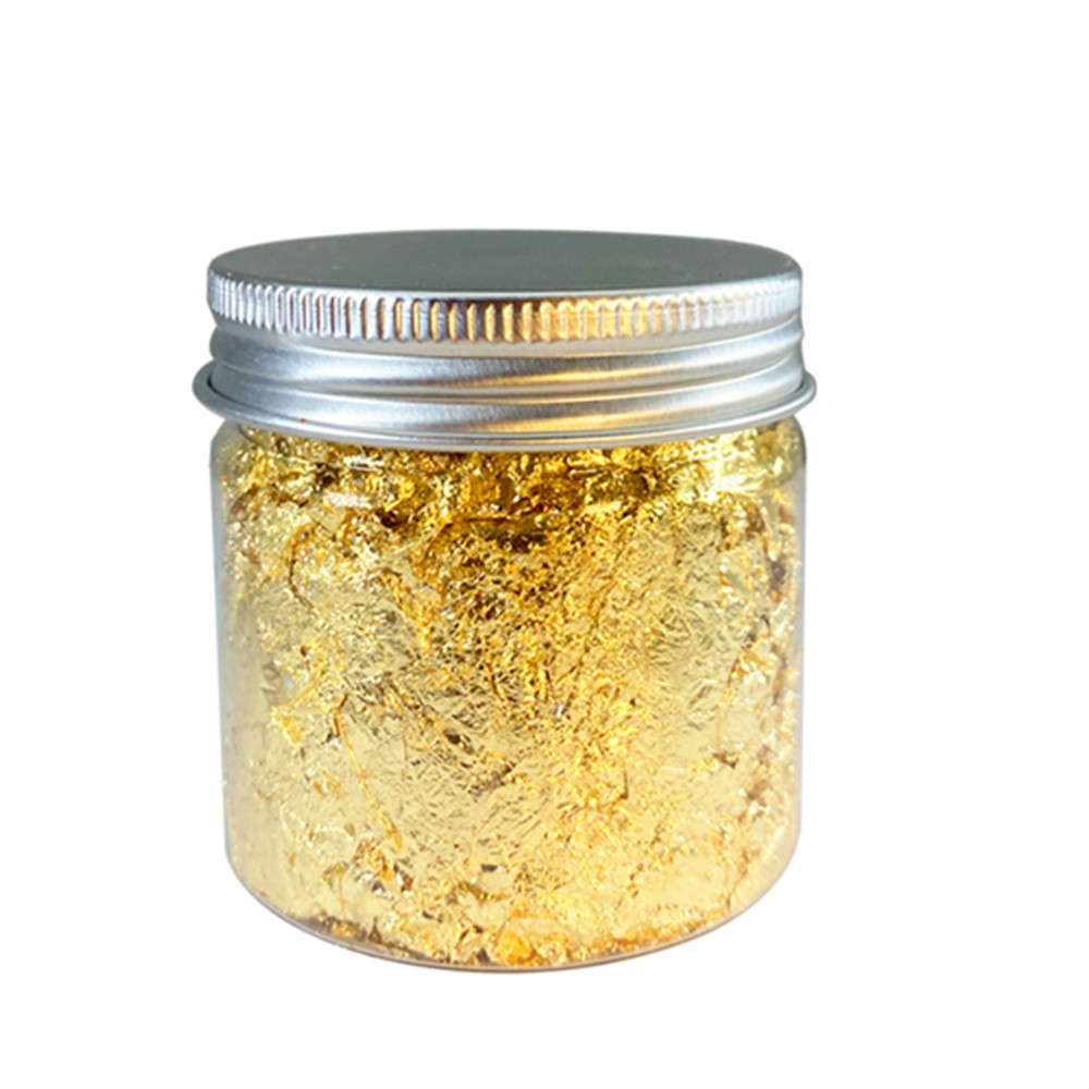 Gold Foil Flakes - イミテーションシルバーと銅のキラキラキラキラ,クラフトシート,ブロンズカラーの葉,装飾用ネイルアート,卸売り