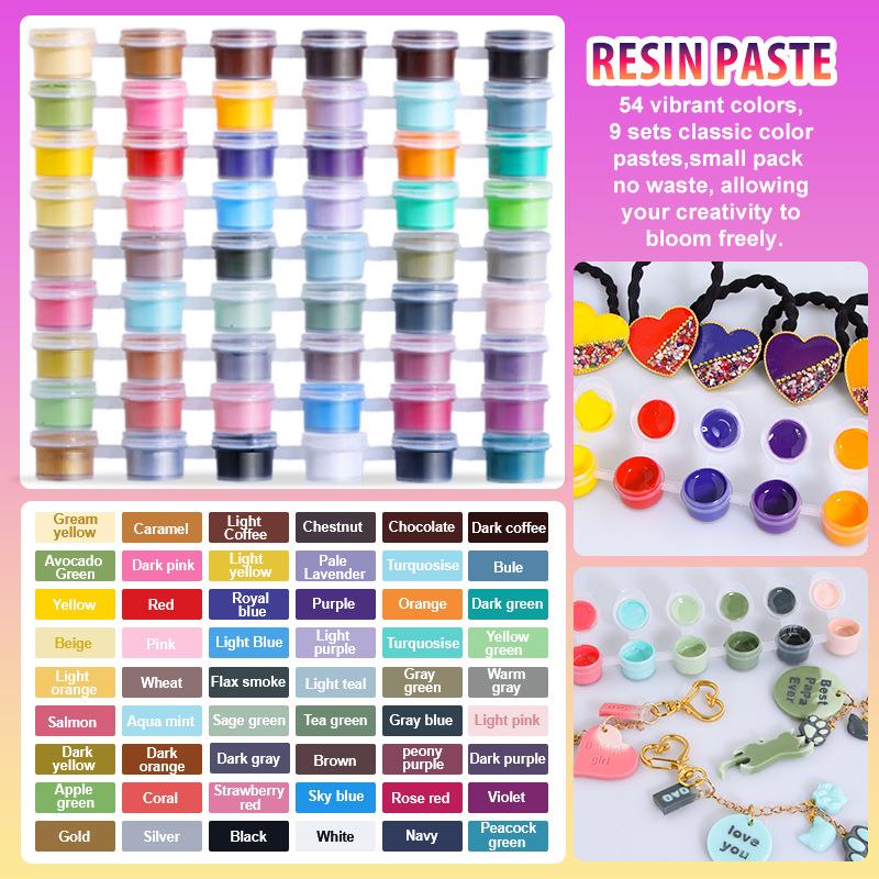 Resin Pigment Set - 6色/セットペースト顔料UVレジン接着剤液体着色剤染料インク拡散エポキシ樹脂顔料DIYジュエリー製作レジン染料 ﻿