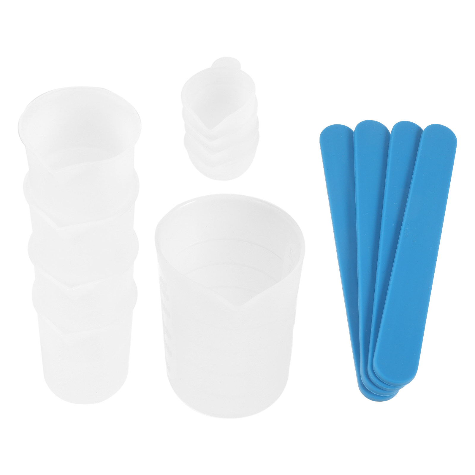 Mixing Cup Silicone - 1 セットエポキシ混合カップツールキットシリコン計量カップ尖った口の撹拌棒樹脂工芸品 DIY ギフト作成用品