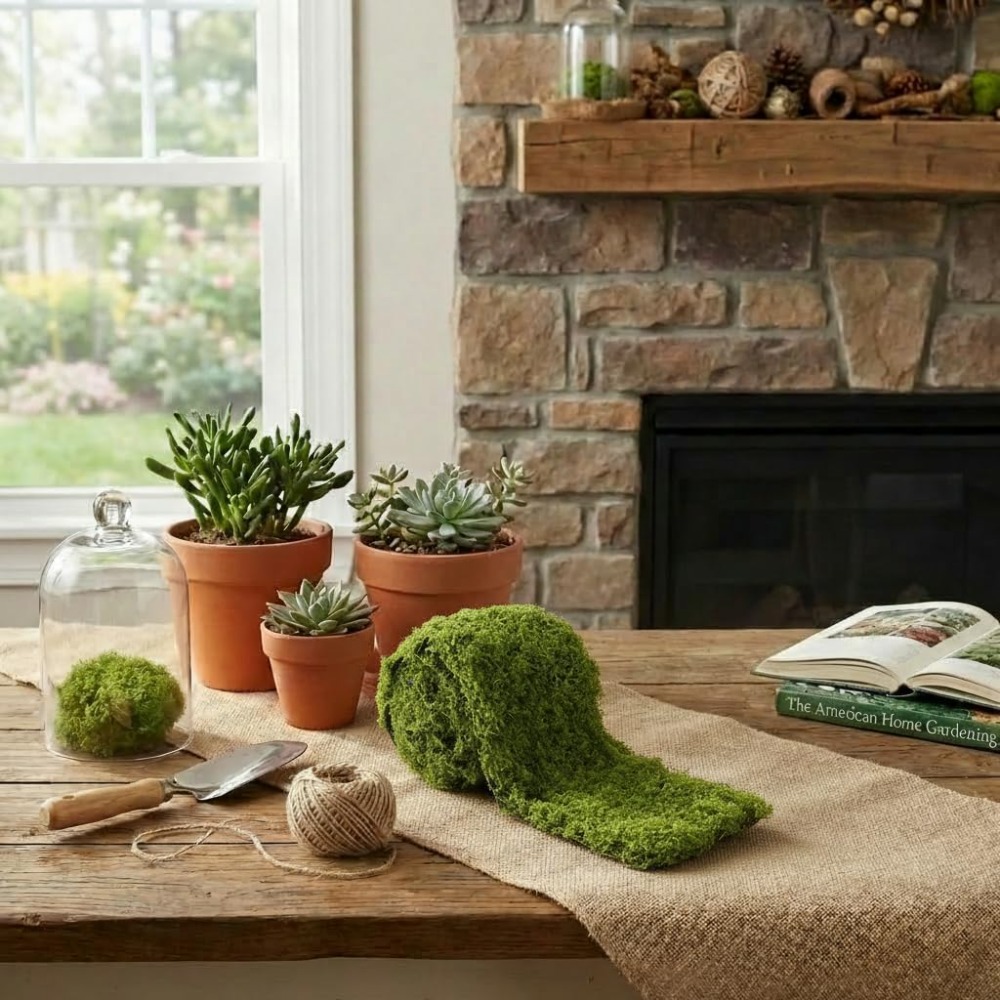 フェイクモス マット、人工モス テーブルランナー、ウェディン - Terrarium Moss Art のレビューと価格