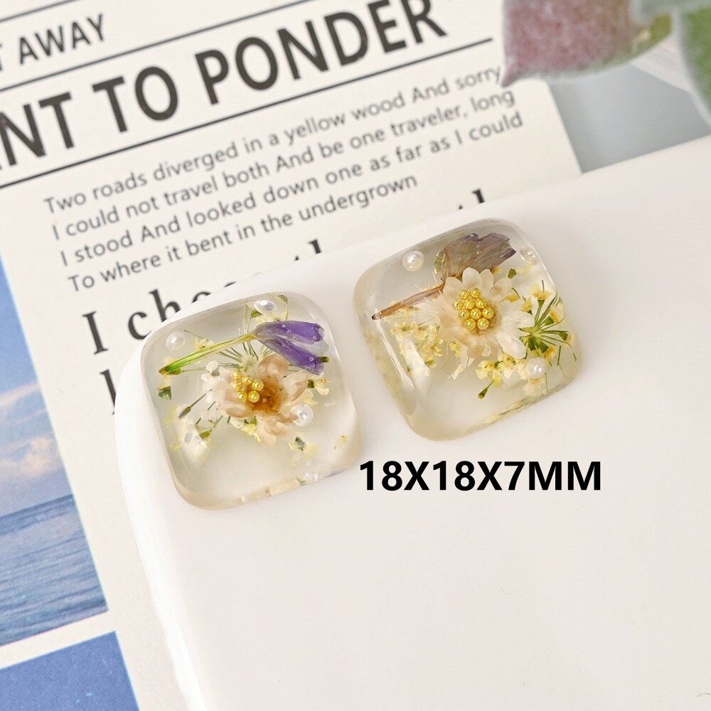 クリアドライフラワードーム樹脂ボタンカボション 10 個売春 - Dried Flower Bulk のレビューと価格