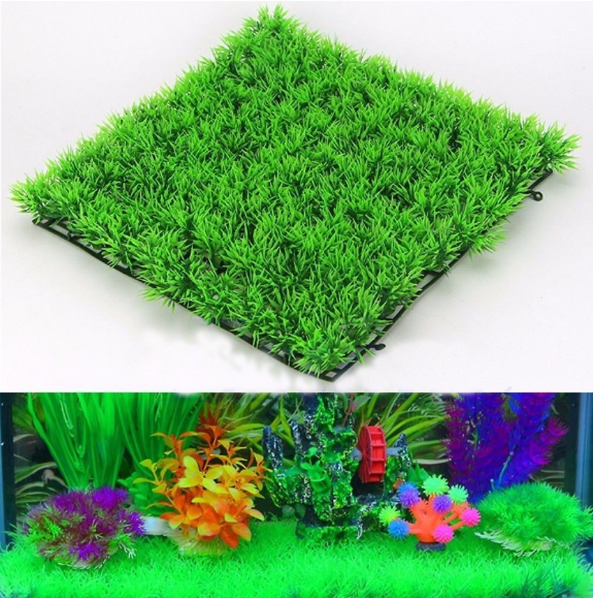 人工緑草植物芝生ターフ水生水族館水槽の装飾偽苔水族館の装飾品 - Terrarium Moss Art のレビューと価格