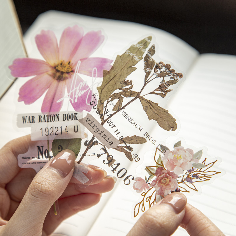 10枚入り/パック コーナーフラワーハウスシリーズステッカー - Dried Flower Bulk のレビューと価格