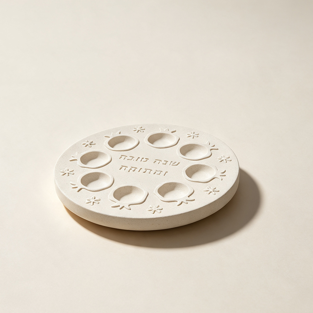 8つの空洞を持つロッシュハシャナザクロ型シリコンモールド - - Serving Tray Mold のレビューと価格