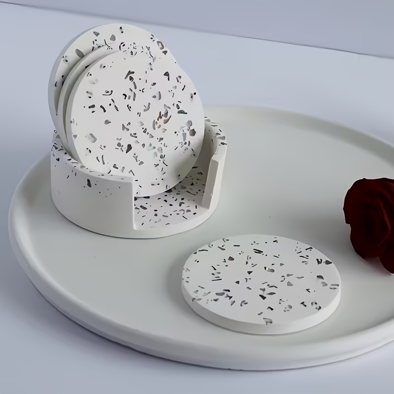 5個入り丸型コースターシリコンモールドセット、石膏コースター - Serving Tray Mold のレビューと価格