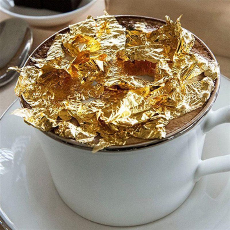 純粋な24kゴールドフォイルリーフ、アンチエイジング、食品の - Gold Foil Flakes のレビューと価格