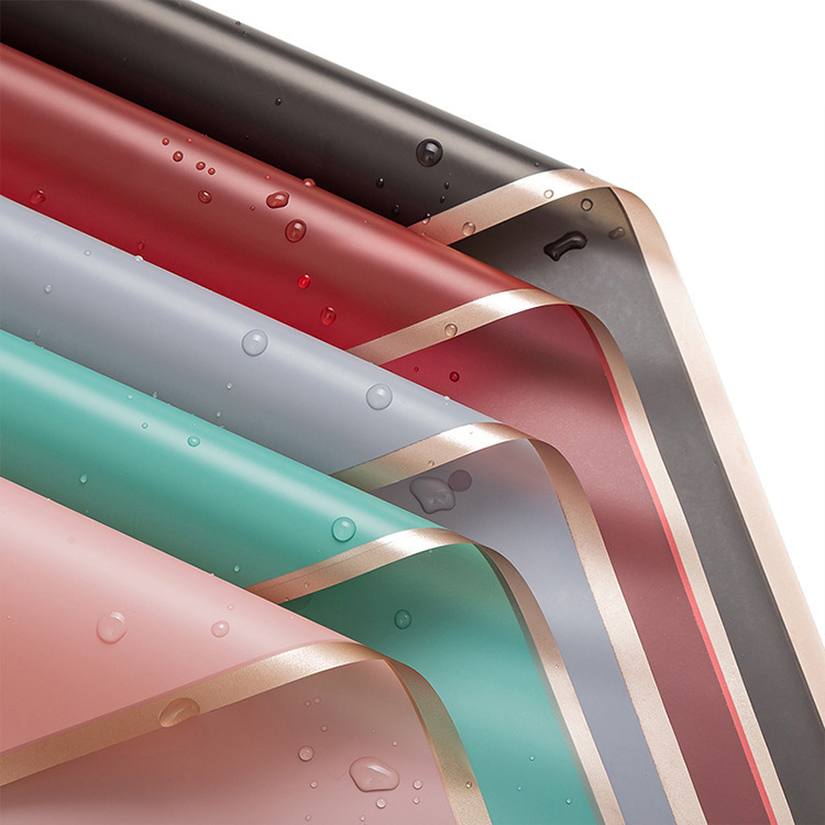 20枚 ゴールドエッジ防水ゼリーフィルムフラワーラッピングペ - Gold Foil Flakes のレビューと価格