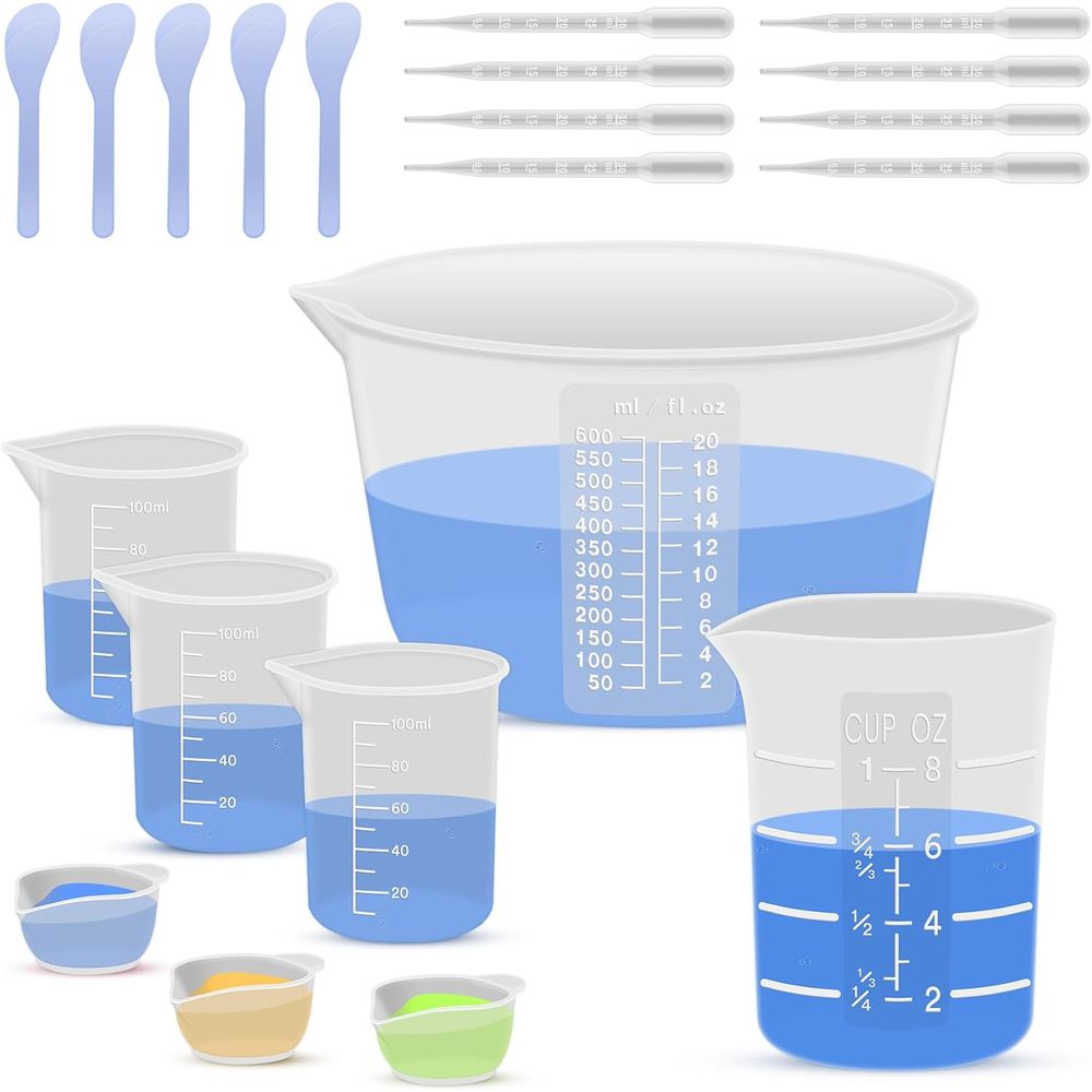 シリコン樹脂混合計量カップまたは樹脂用品、600ml/20o - Mixing Cup Silicone のレビューと価格