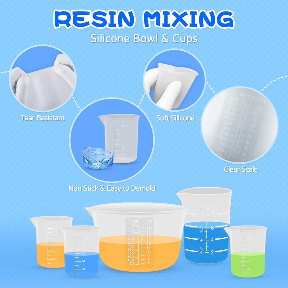 シリコン樹脂混合計量カップまたは樹脂用品、600ml/20o - Mixing Cup Silicone のレビューと価格