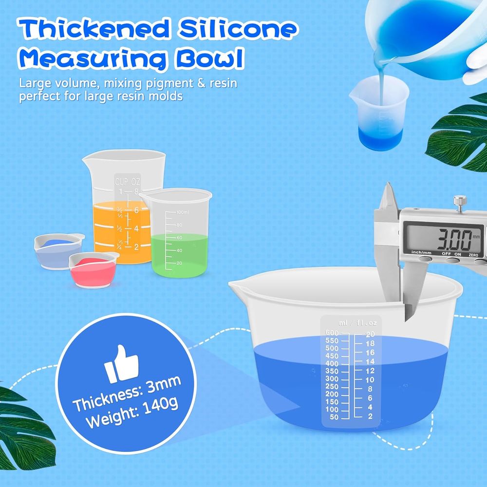 シリコン樹脂混合計量カップまたは樹脂用品、600ml/20o - Mixing Cup Silicone のレビューと価格
